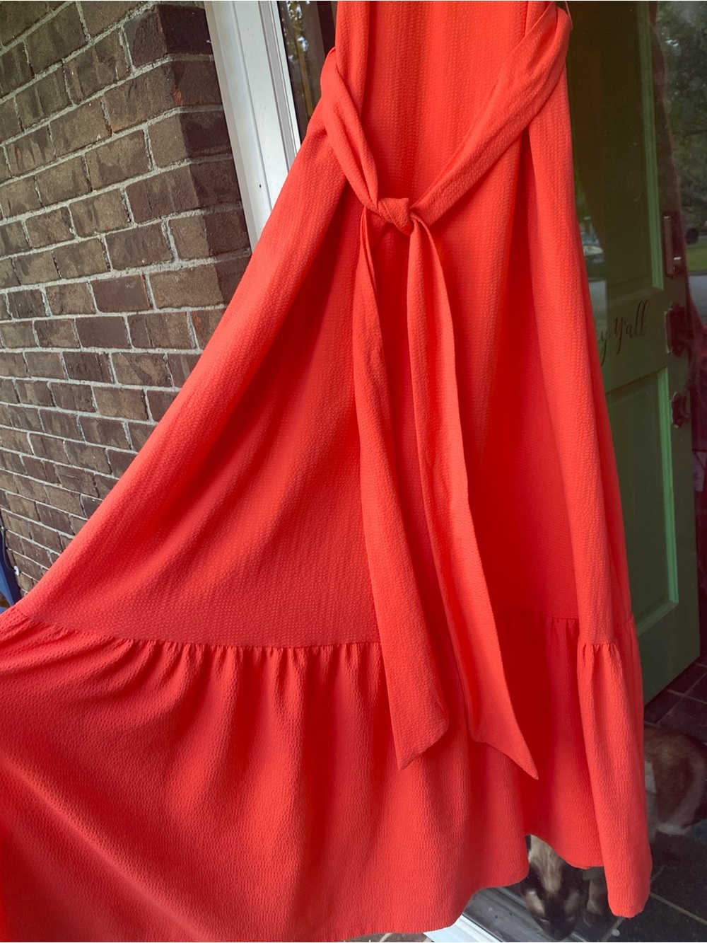 a new day Bright Coral Textured Dress